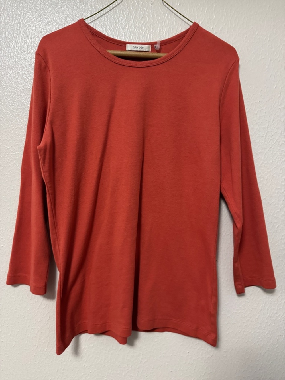 Tyler Boe Long Sleeve Tee in Rust Orange